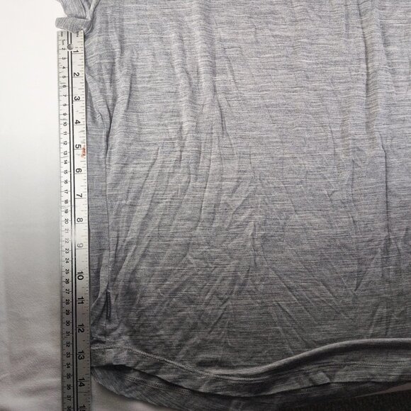 2 Set Icebreaker Cool-Lite Woman L Large Gray Shirt Short Long Sleeve Merin Wool - Picture 4 of 15